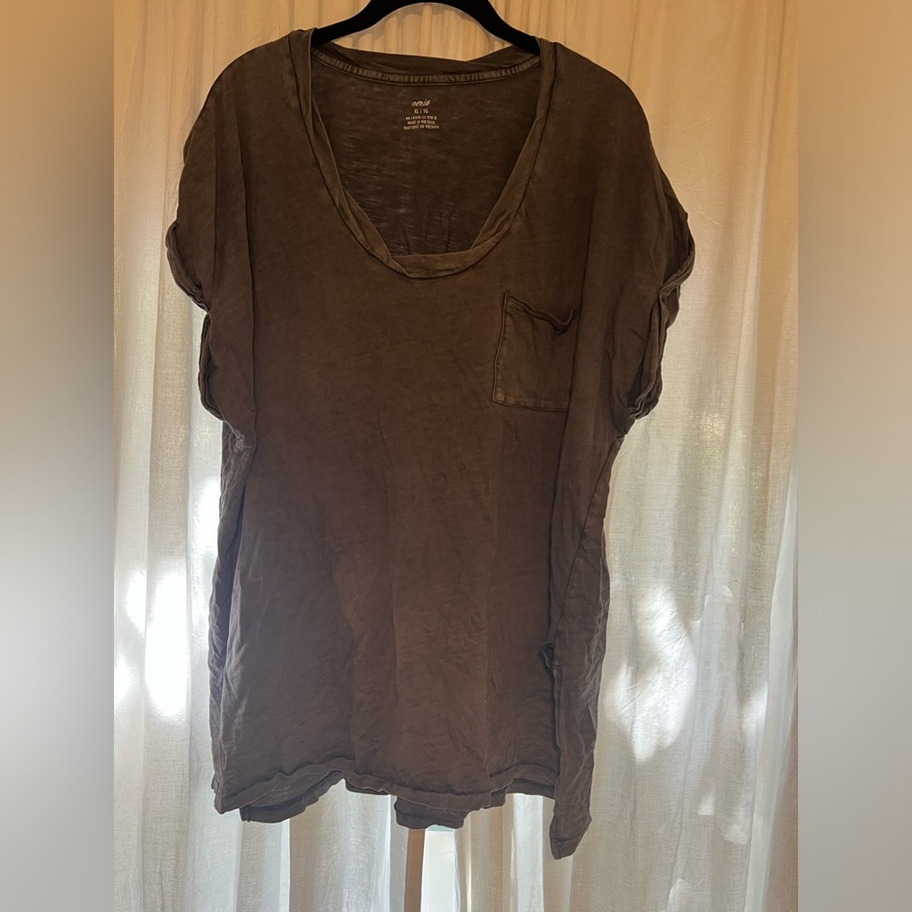 Aerie XL, oversized shirt (dark Grey/off black color)